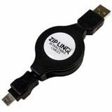 GS-0187 - Cable, Retractable, USB 2.0 Compatible, A - Mini5, M-M, 48
