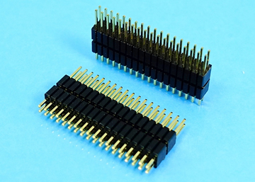 LP/H127SGN a E c E b -2xXX - 1.27mm Pin Header H:2.5 W:3.4 Dual Row Dual Base Straight DIP Type - LAI HENG TECHNOLOGY LTD.