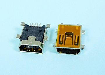 LMNUB-22MCH051T128L - MINI USB A/B Type 5Pin Female  SMT With Post &Mylar - LAI HENG TECHNOLOGY LTD.