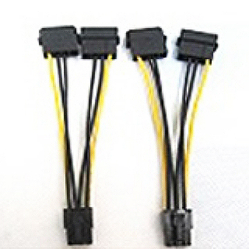 2 Dual IDE 4Pin Molex to Graphic Card 6Pin Power Supply - Send-Victory Corp.