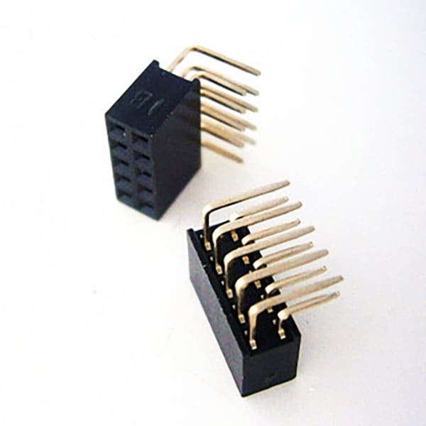 F08 - Female Header Single & Dual & Triple & Four Row Right Angle DIP TYPE - Unicorn Electronics Components Co., Ltd.